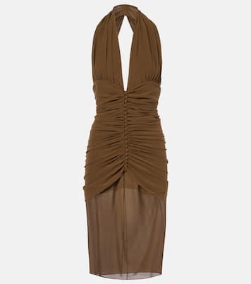 Robe midi en crêpe de soie | Saint Laurent