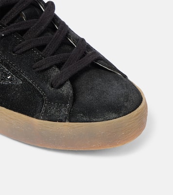 Baskets Super-Star en daim à paillettes | Golden Goose