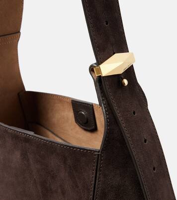 Sac Diamond Medium en daim et cuir | Jimmy Choo