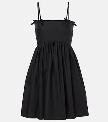 Shirred cotton minidress | Ganni