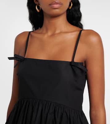 Shirred cotton minidress | Ganni