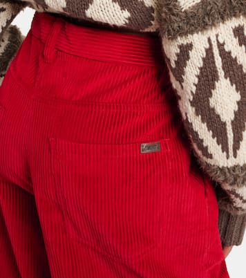 Weite High-Rise-Hose aus Baumwoll-Cord | Brunello Cucinelli