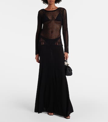 Abito lungo in mesh e maglia | Christopher Esber