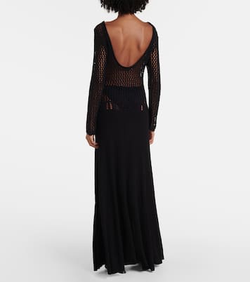 Abito lungo in mesh e maglia | Christopher Esber