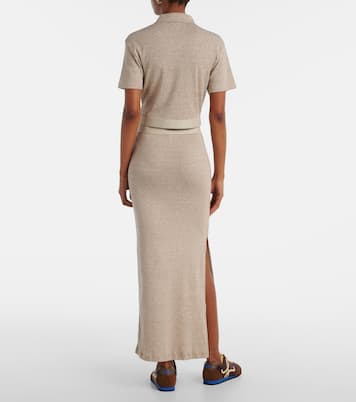 Gonna lunga in cotone e lana | Loewe