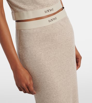 Gonna lunga in cotone e lana | Loewe