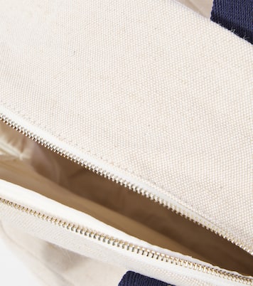 Logo jute and cotton-blend backpack | Chloé Kids