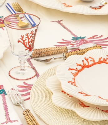 Lobster set of 2 beaded sequined placemats | Les-Ottomans