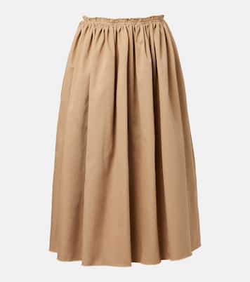 Falda midi Chiara de algodón fruncido | Gabriela Hearst
