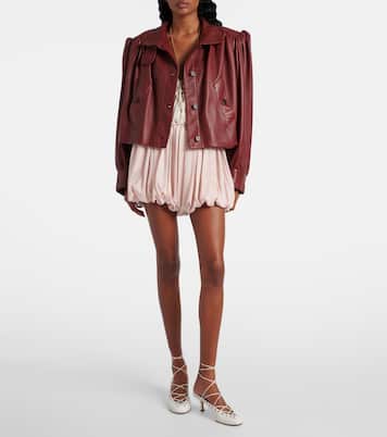 Chaqueta cropped de piel | Chloé