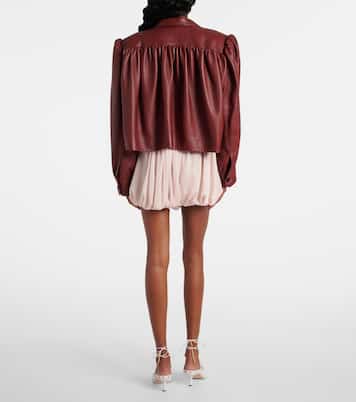 Chaqueta cropped de piel | Chloé