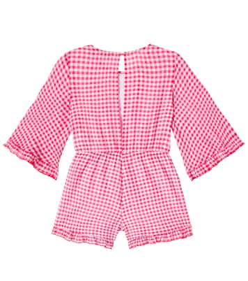 Portofino vichy mussola playsuit | Monnalisa
