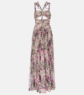 Robe longue Rafael imprimée en soie | Isabel Marant