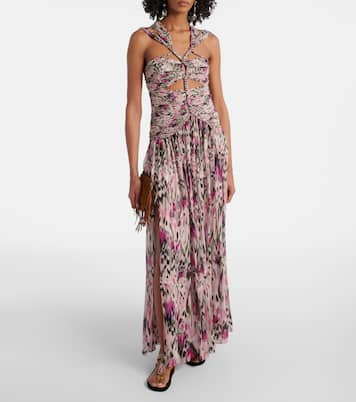 Robe longue Rafael imprimée en soie | Isabel Marant