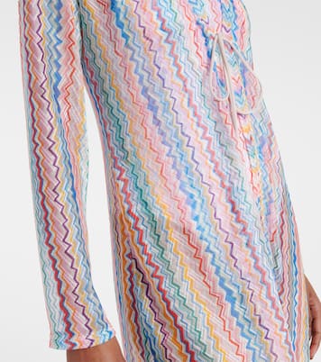 Zigzag semi-sheer beach cover-up | Missoni