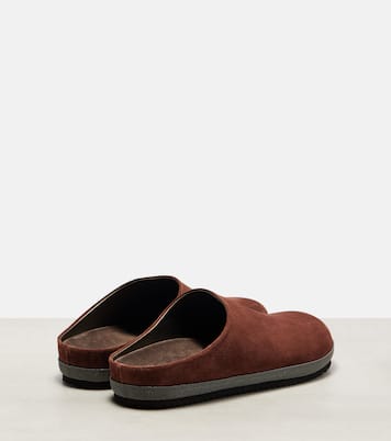 Slippers Monili aus Veloursleder | Brunello Cucinelli