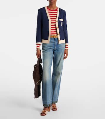 VLogo 75 leather-trimmed canvas sandals | Valentino Garavani
