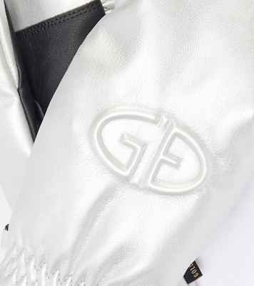 Charmer logo faux leather ski mittens | Goldbergh
