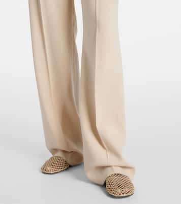 Belted linen and wool straight pants | Loro Piana