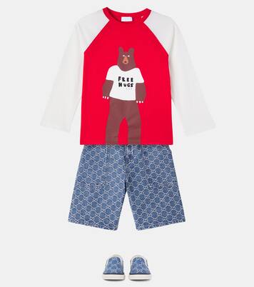 x Euan Roberts printed cotton jersey T-shirt | Gucci Kids