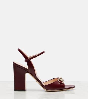 Horsebit 95 leather sandals | Gucci