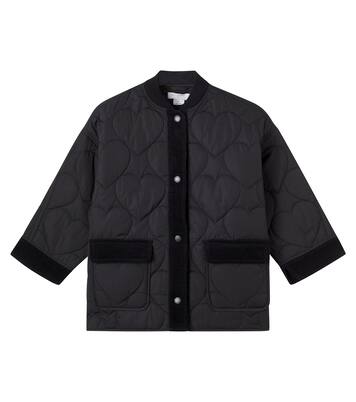 Velvet-trimmed quilted jacket | Stella McCartney Kids