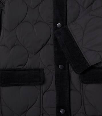 Velvet-trimmed quilted jacket | Stella McCartney Kids