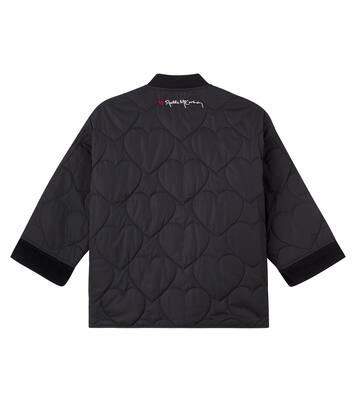 Velvet-trimmed quilted jacket | Stella McCartney Kids