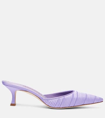 Mules Carolyne 50 in raso | Manolo Blahnik