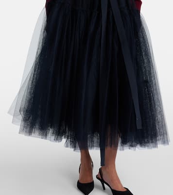 Belted tulle midi skirt | Erdem