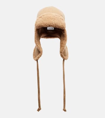Shearling-trimmed wool and cashmere hat | Miu Miu