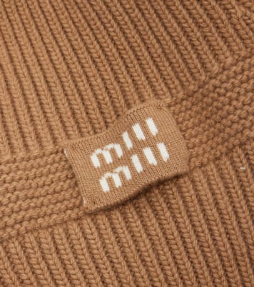 Shearling-trimmed wool and cashmere hat | Miu Miu