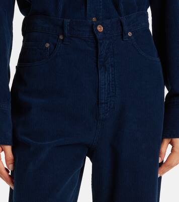 Gerade High-Rise-Hose aus Baumwoll-Cord | Victoria Beckham