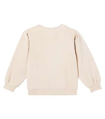 Sweat-shirt Heart Shirring en velours | Jellymallow