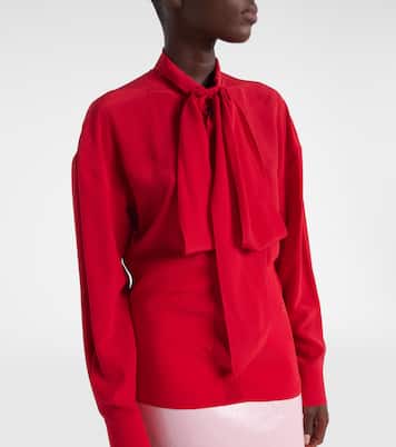 Blusa de seda con lazo | Gucci