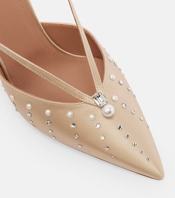 Moore 90 satin slingback pumps | Malone Souliers