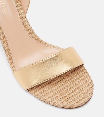 Sandalen Luana 85 aus Metallic-Leder | Gianvito Rossi