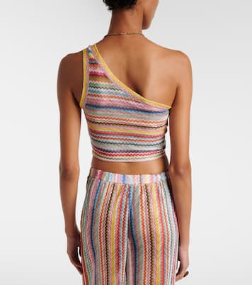Zig Zag one-shoulder crop top | Missoni