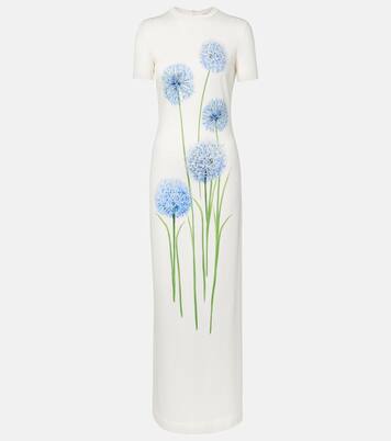 Floral jersey cocktail dress | Oscar de la Renta