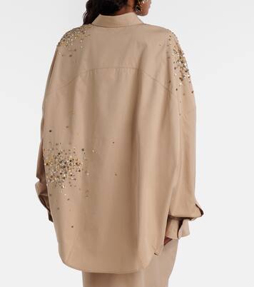 亮片大廓形棉质衬衫 | Dries Van Noten