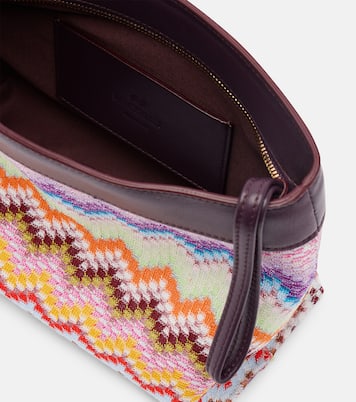 حقيبة كلاتش مقلّمة بالجلد Zigzag Large | Missoni