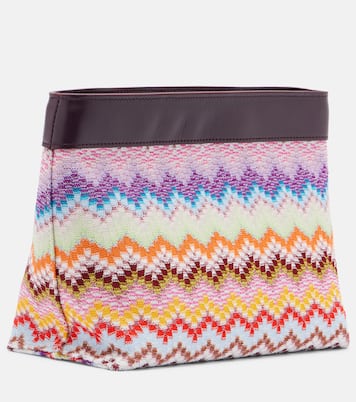 حقيبة كلاتش مقلّمة بالجلد Zigzag Large | Missoni