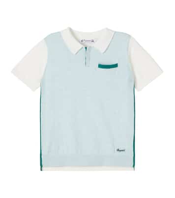 Laser knitted cotton polo shirt | Bonpoint