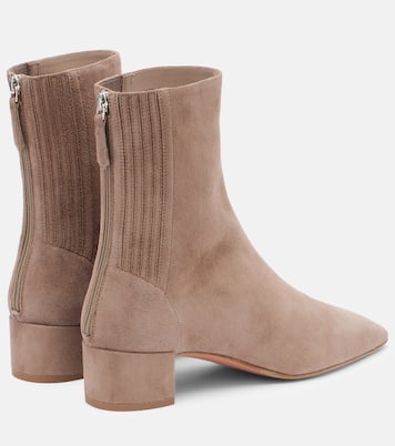 Saint Honoré 35 suede ankle boots | Aquazzura