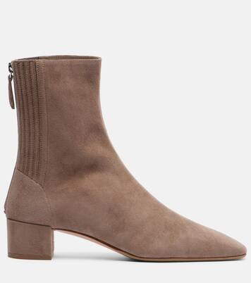 Saint Honoré 35 suede ankle boots | Aquazzura