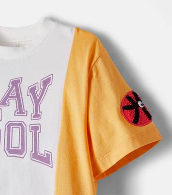 Colorblocked cotton jersey T-shirt | Stella McCartney Kids