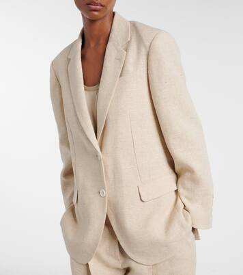 Blazer aus Leinen, Seide und Hanf | Brunello Cucinelli
