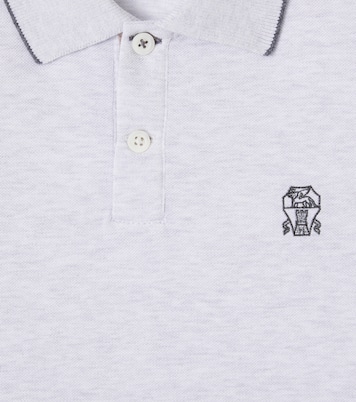 Embroidered cotton polo shirt | Brunello Cucinelli Kids