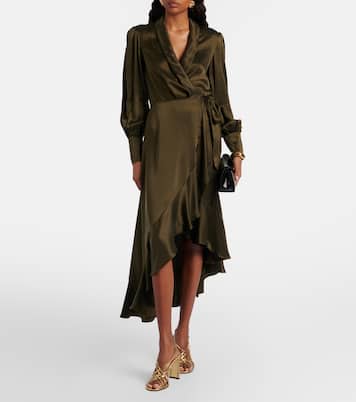 Silk wrap dress | Zimmermann