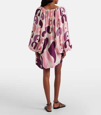Printed satin minidress | Adriana Degreas